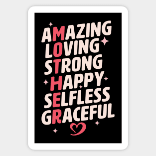 Mother Acronym Amazing Loving Strong Happy Selfless Graceful Sticker